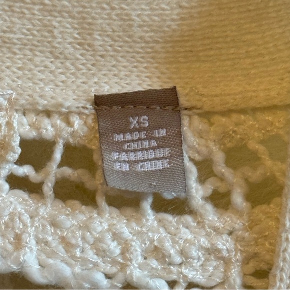 Anthropology - Knitted & Knotted Ivory Belted Crochet Cardi - XS - Picture 5 of 5